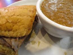 Beef Dip with a Cup of Dolores Chili