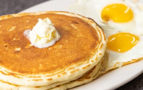 Stack of Pancakes with 2 Eggs - Philippe the Original